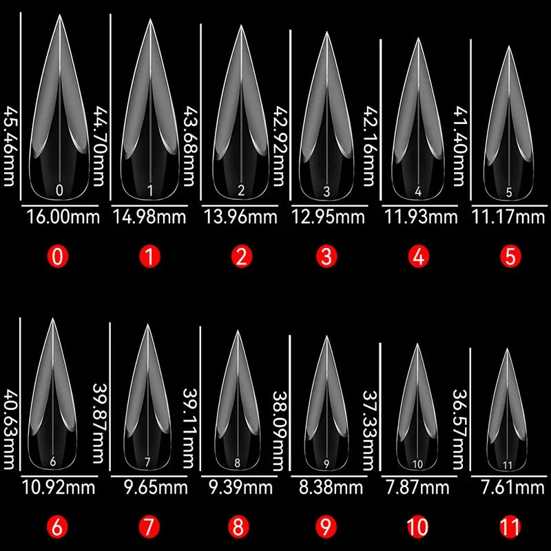 3D Eagle Claw Stiletto Nail Molds – 120pc Nail Extensions Nail Extension Molds Qme