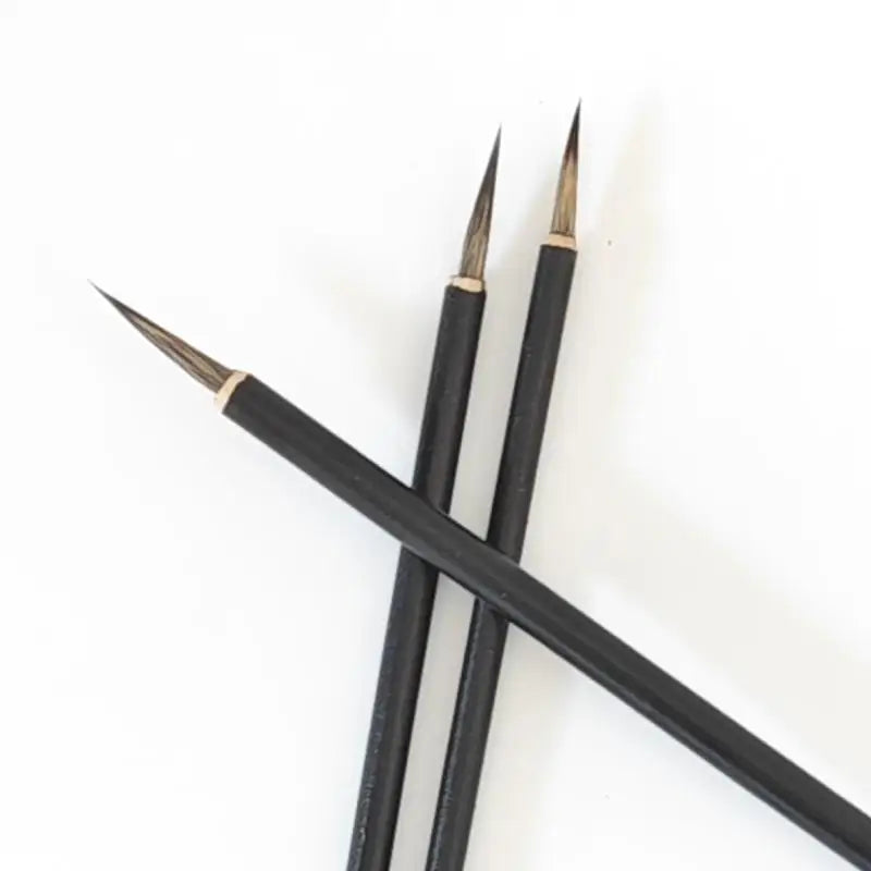 Chinese Calligraphy Hook Line Brushes – 3-Piece Fine Detail Set Calligraphy Brush Set Qme
