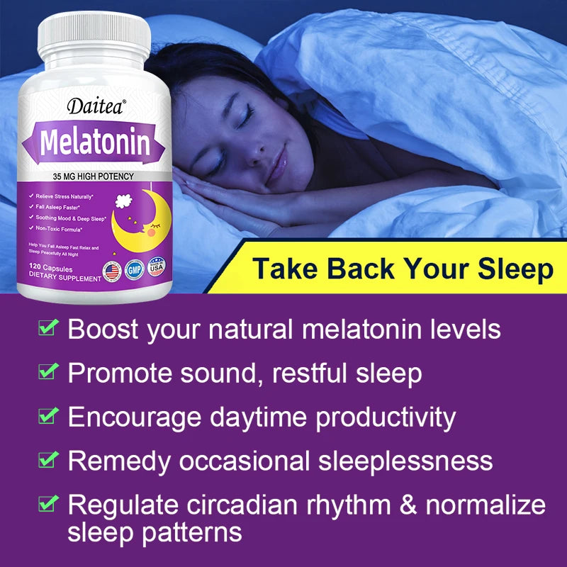 Melatonin 20mg Capsules – Non-GMO Vegan Sleep Support Sleep Supplement Qst