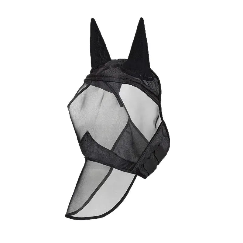 Caremaster Full Face Horse Fly Mask – Cool Breeze Mesh Horse Fly Mask Qme black
