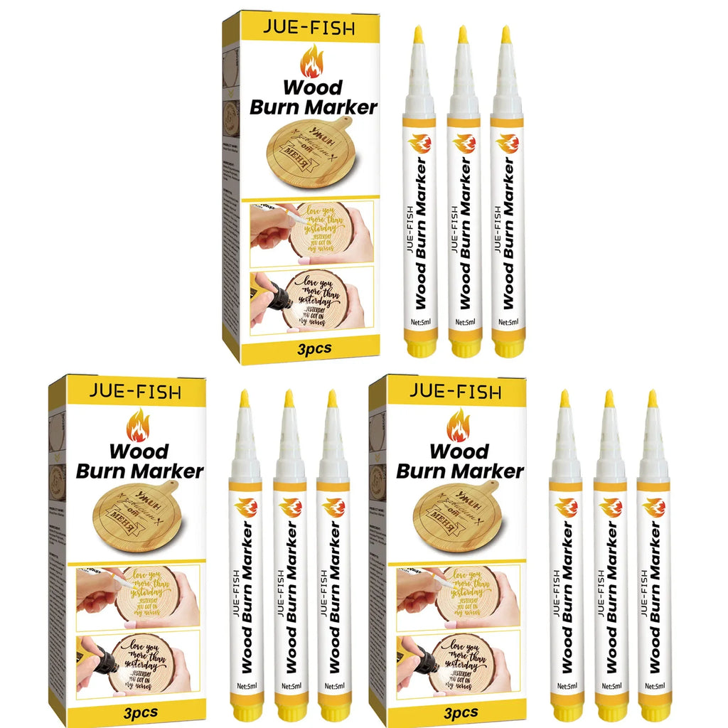 DIY Scorch Wood Burning Marker – Draw & Paint Wood Patterns Wood Burning Marker Qme 9pcs Boxed