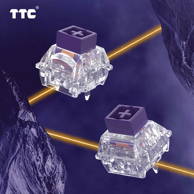 TTC RGB Purple Heart Magnetic Linear Switch – Factory Pre-Lubed Mechanical Keyboard Switch Qme