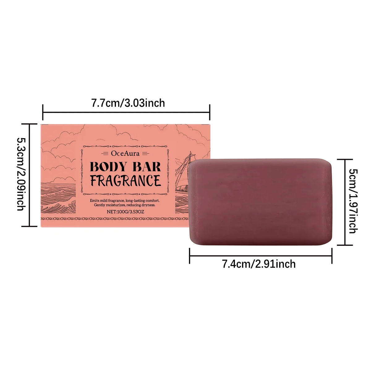 Sandalwood Moisturizing Body Bar Soap – Gentle Daily Cleanser Moisturizing Bar Soap Qme