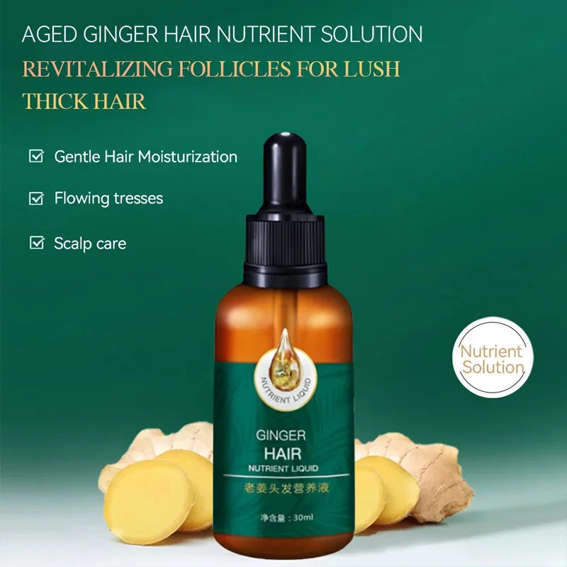 YOUNGCOME Ginger Hair Growth Serum – Nourishing Scalp Oil Hair Growth Serum Qst