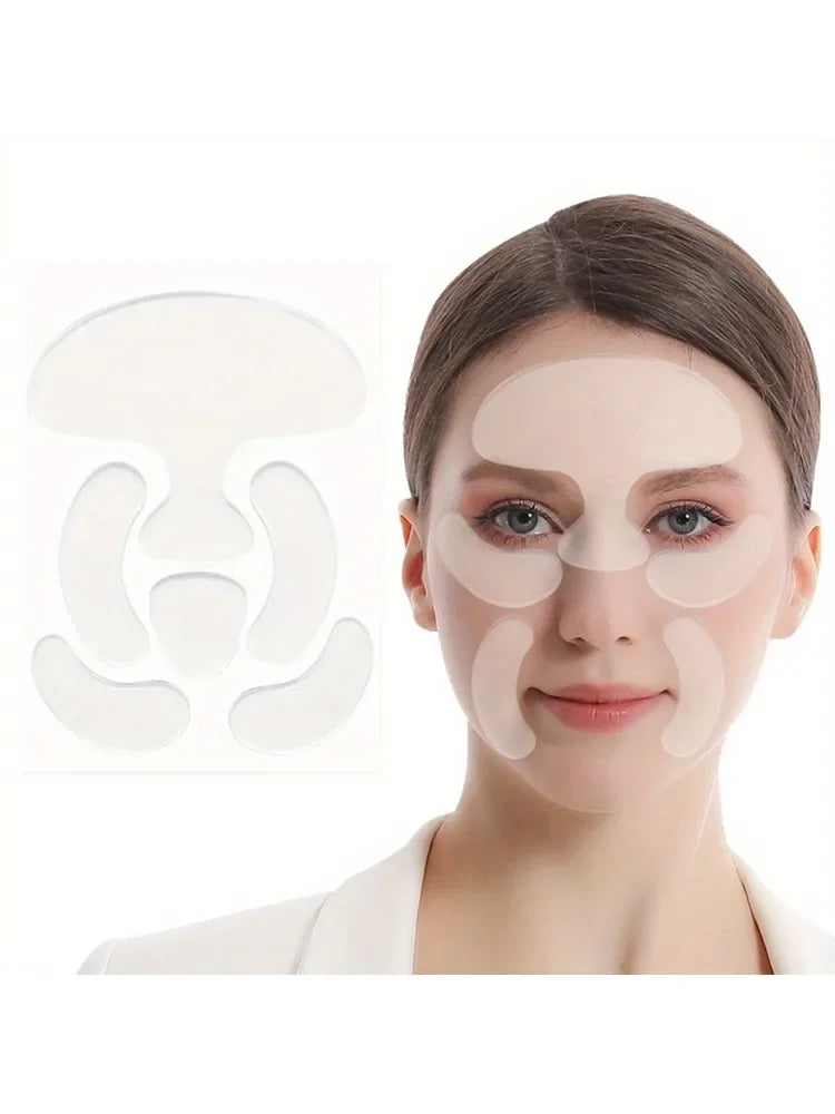 Reusable Silicone Anti-Wrinkle Face Patches – Forehead & Eye Anti-Wrinkle Patches Qme SET