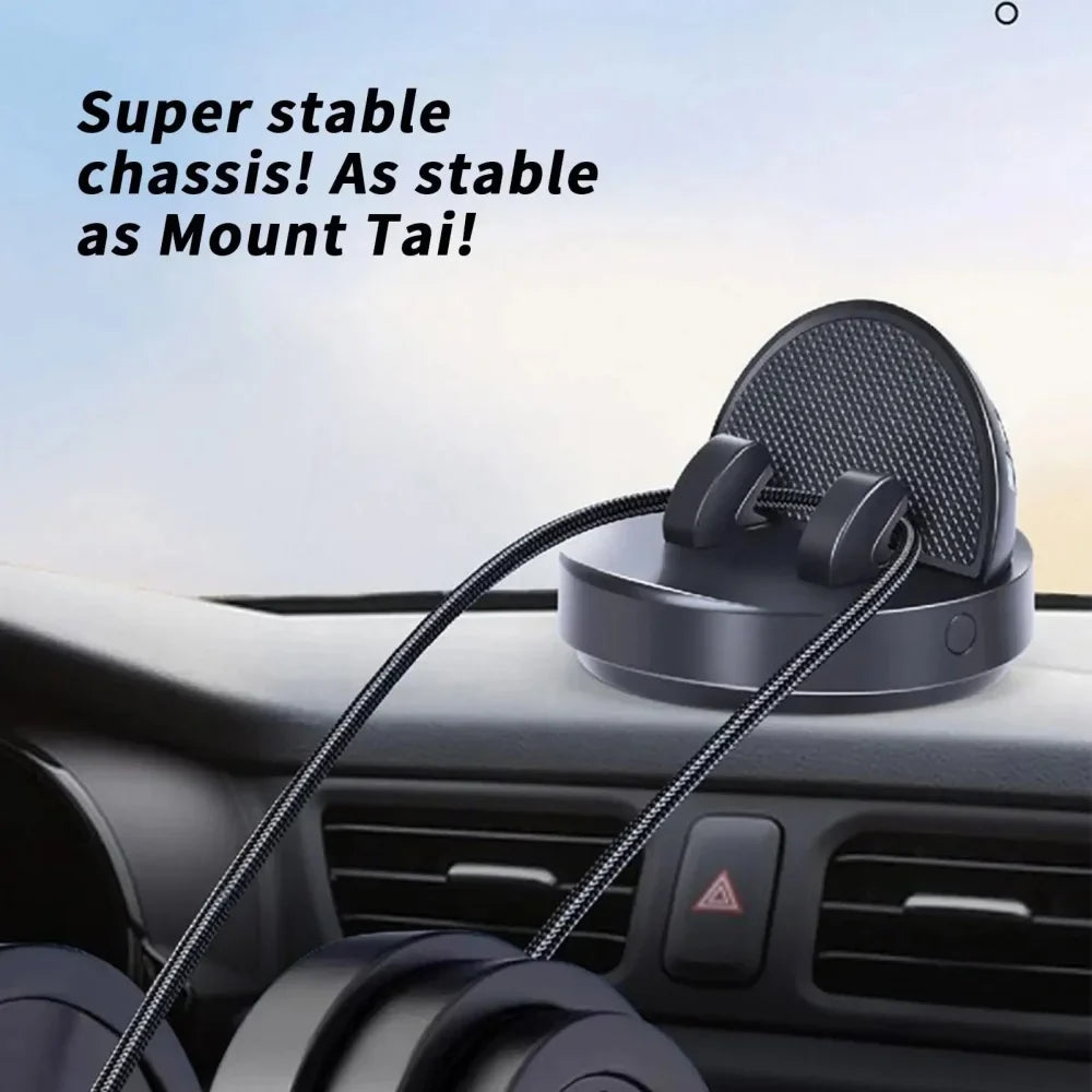 Car Dashboard Phone Holder 360° Adjustable Auto Mount – Black Car Phone Mount Qme