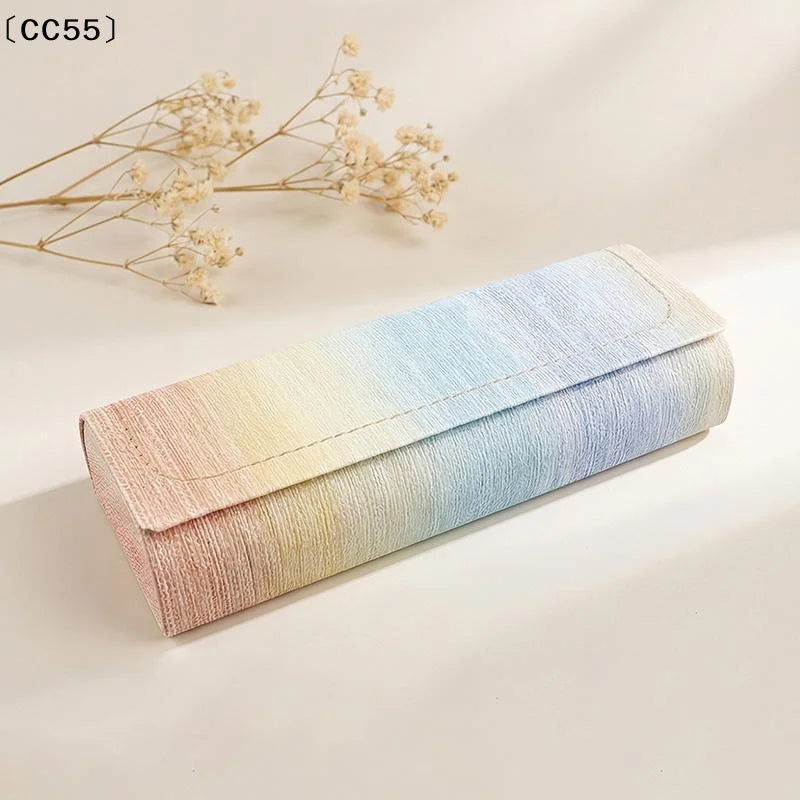 Hard-Shell PU Leather Glasses Case – Portable Eyewear Box Glasses Case Qst