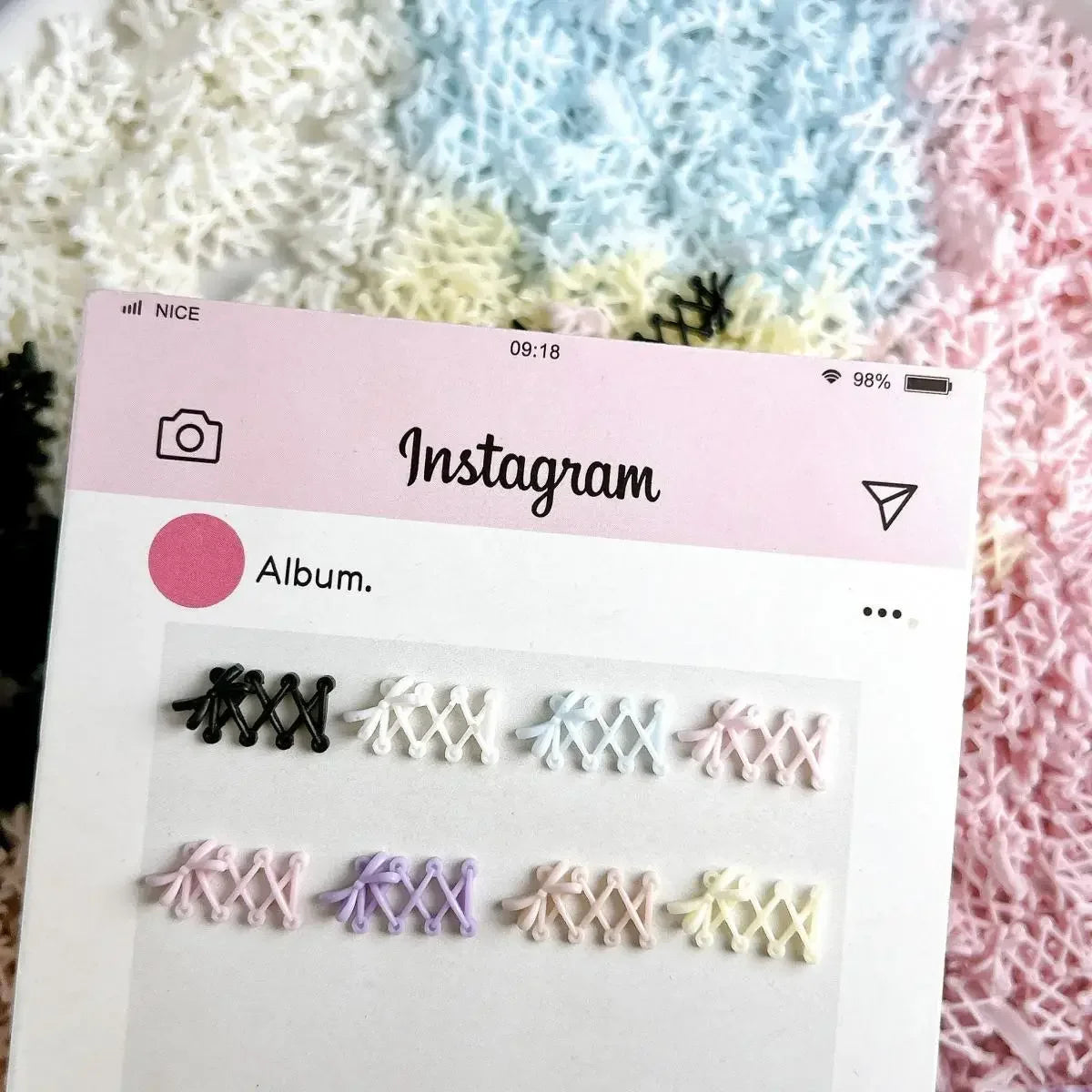3D Macaron Bow Resin Nail Charms | DIY Nail Art Decorations Nail Art Charms Qme