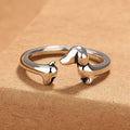 Dachshund Silver Adjustable Open Ring | Dog Lover Jewelry Adjustable Animal Ring Qme gou resizable