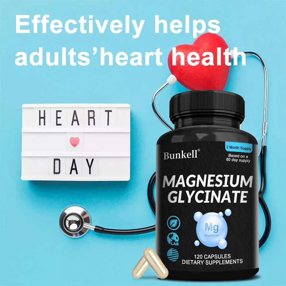 DETOXXTRA Magnesium Glycinate – Muscle, Bone & Sleep Support Mineral Supplement Qst
