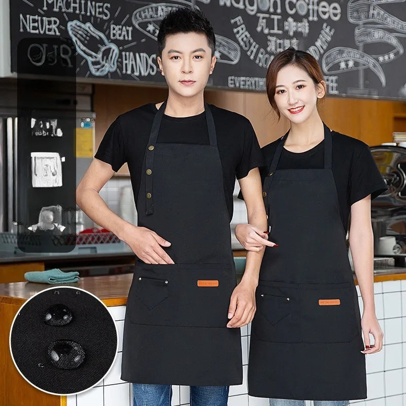Waterproof Cotton Kitchen Apron | Restaurant & Work Apron Kitchen Apron Qme