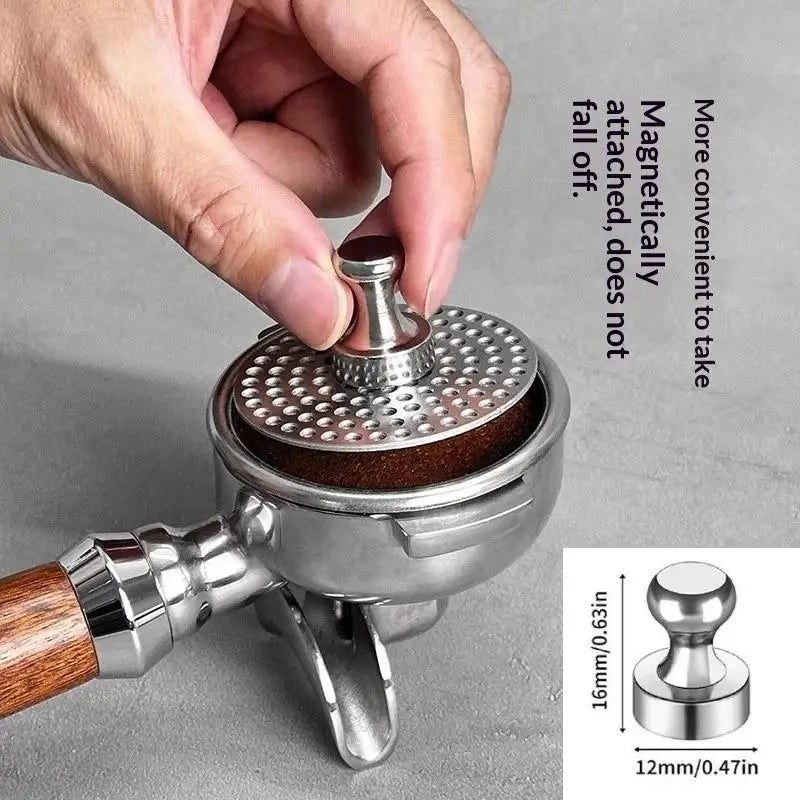 Reusable Espresso Puck Screen Magnet Handle – 51/53mm Filter Mesh Espresso Puck Screen Qme