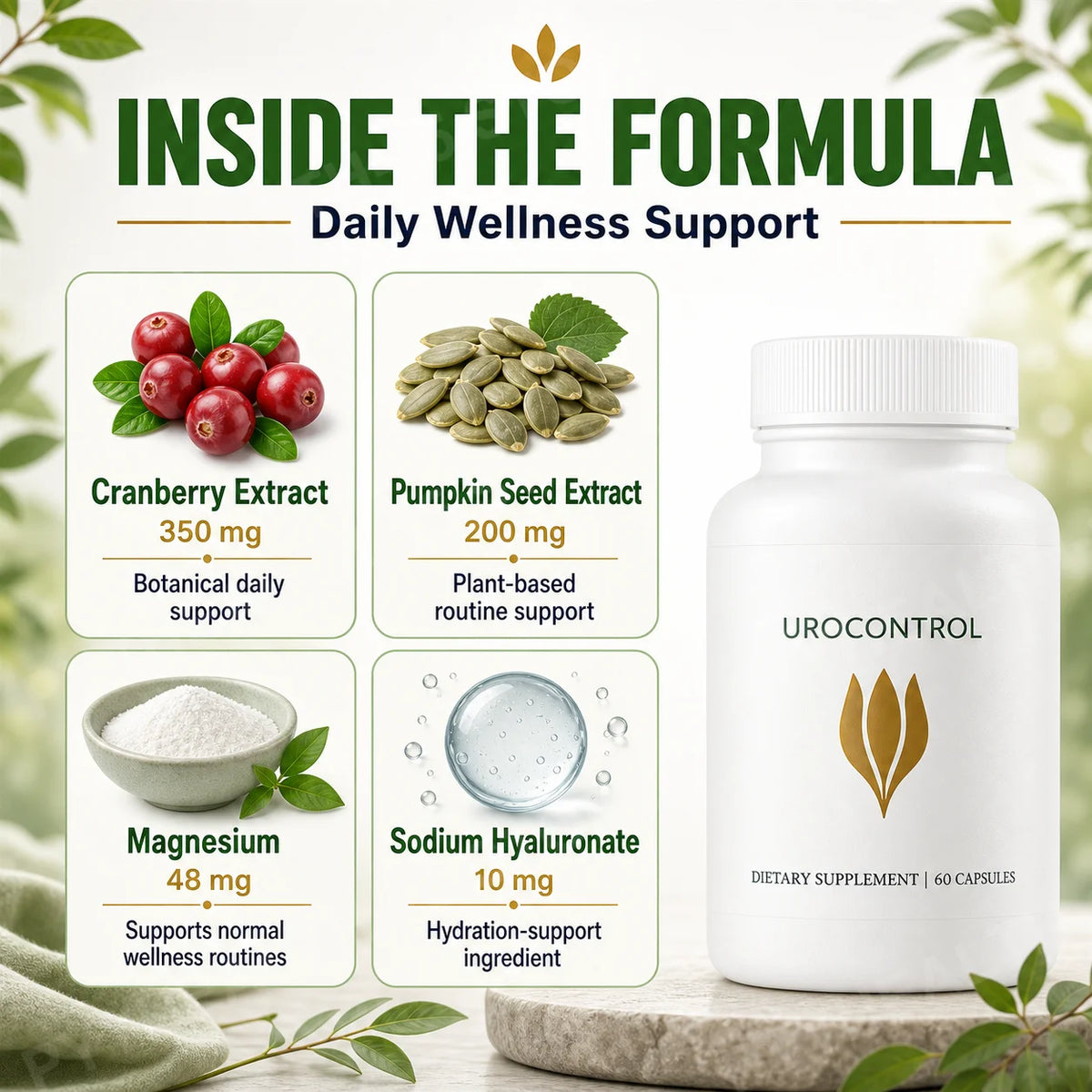 Bladder Wellness Capsules – Cranberry Pumpkin Seed Magnesium 60ct Wellness Supplement Qst