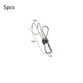 Stainless Steel Hanging Clips with Hooks – Set of 5 | Multi-Use Hanging Clips Qme S