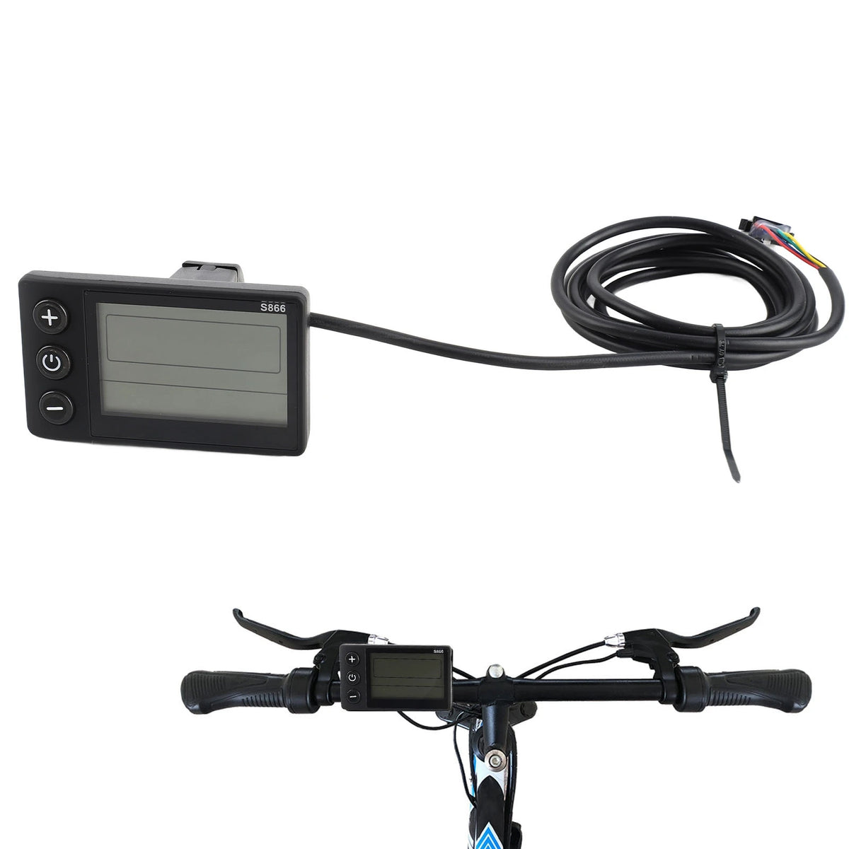 S866 Electric Bike LCD Display – IP65 Waterproof, 24V–48V E-Bike LCD Display Qst