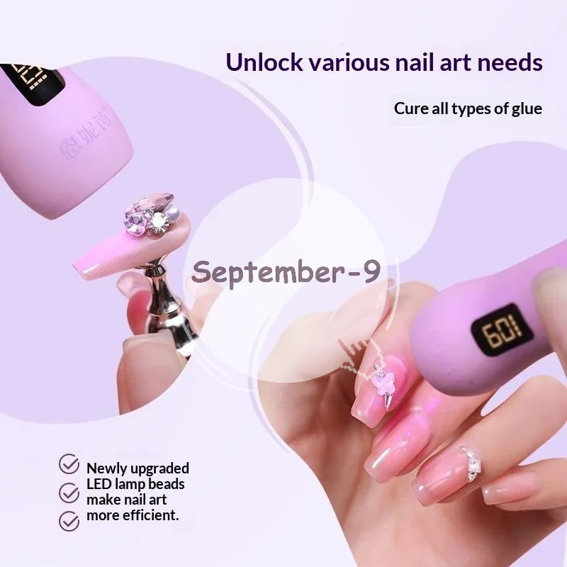 Cute Paw Rechargeable UV LED Nail Lamp – Fast Curing UV LED Nail Lamp Qme No plug