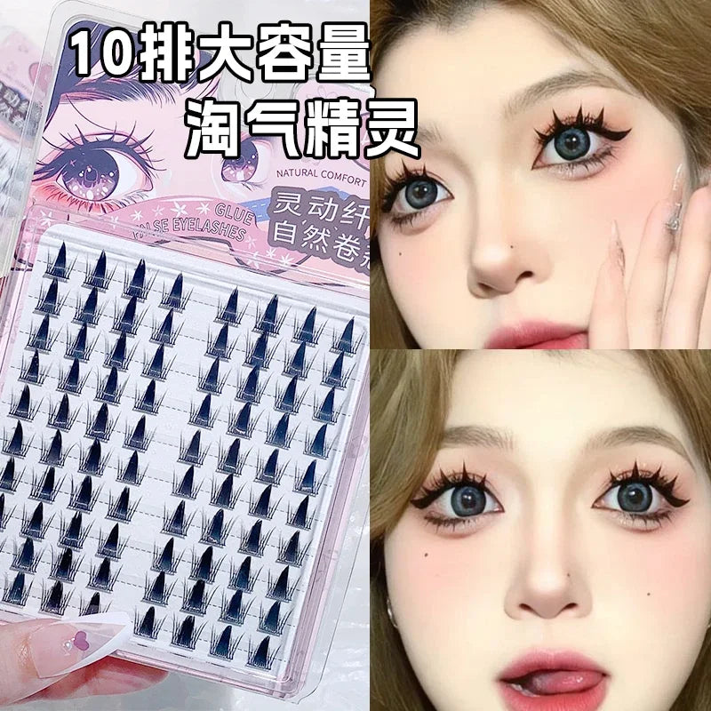 HISYI False Eyelashes Set – Natural, Cat, Fairy & Sunflower False Eyelashes Set Qme Naughty elf