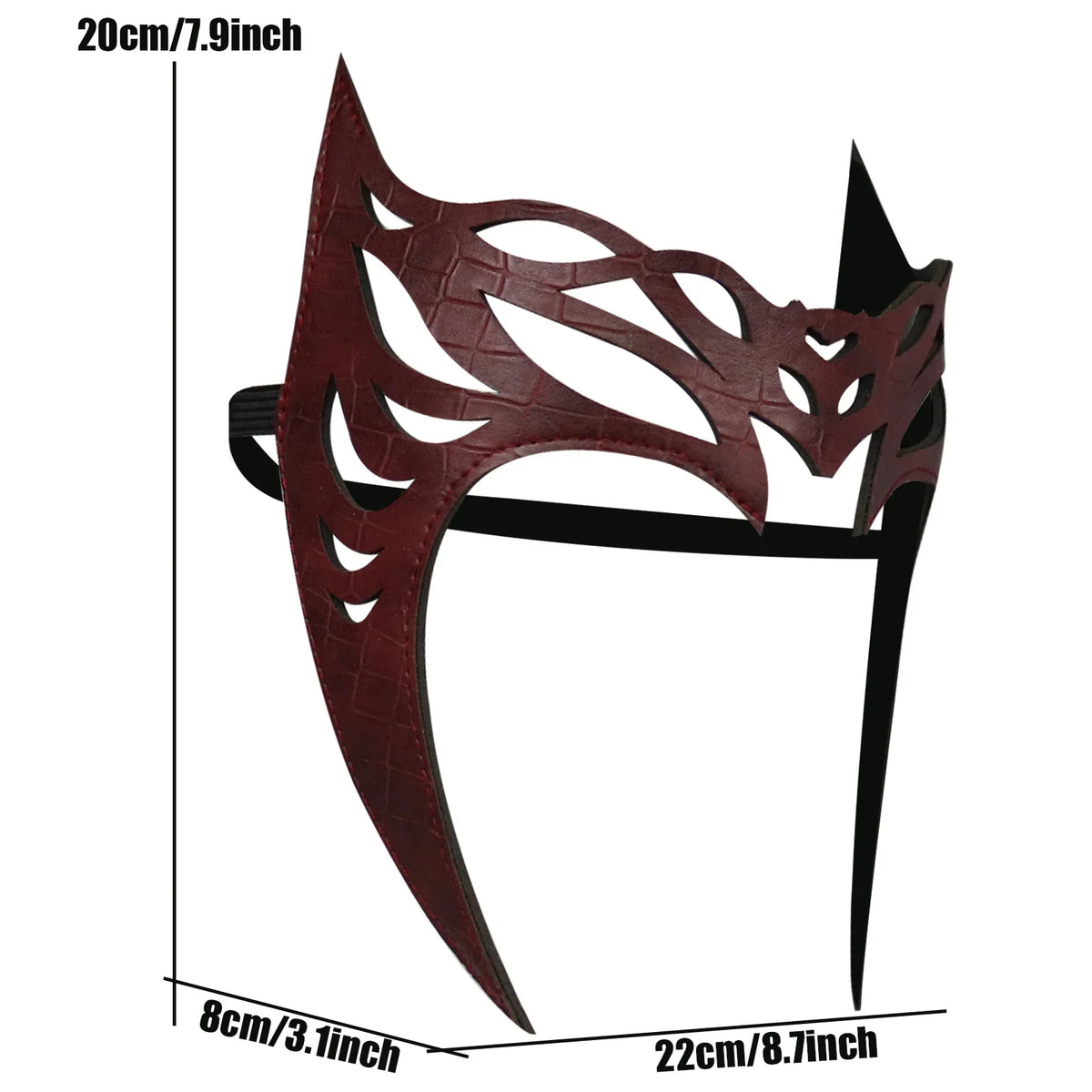 Scarlet Witch Cosplay Headband & Mask | Synthetic Leather Cosplay Headband Mask Qme