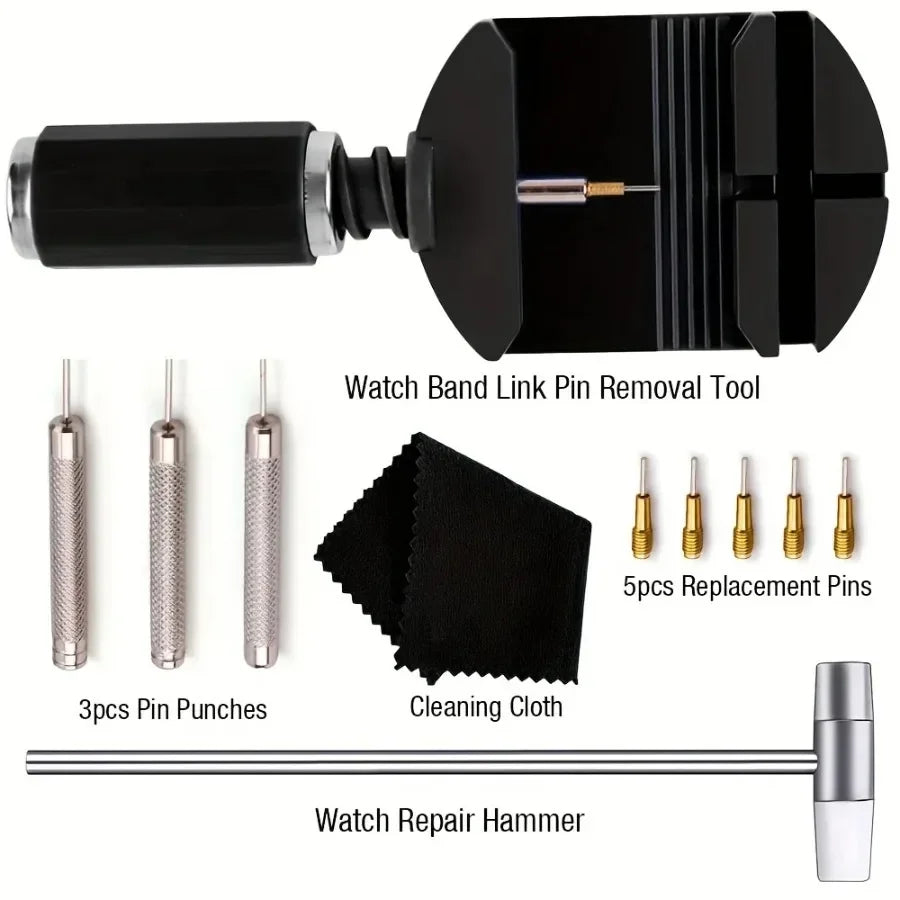 Watch Band Link Removal Toolkit – Easy Home Resizing Kit Watch Repair Toolkit Qme