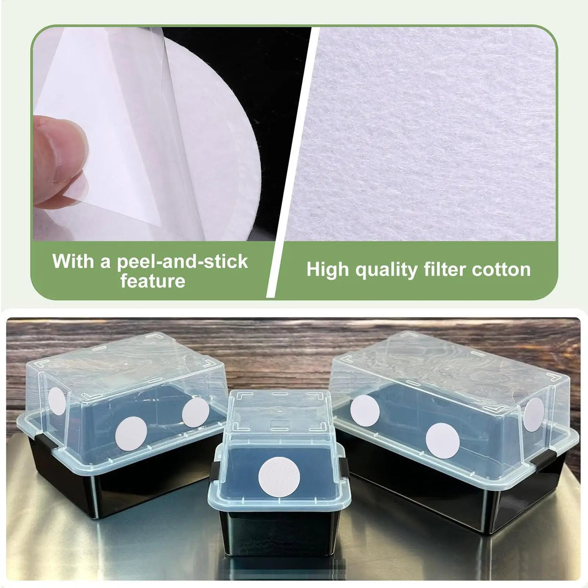 Mushroom Filter Discs 24-Pack – Adhesive Cotton Pad Screens Mushroom Grow Filters Qme