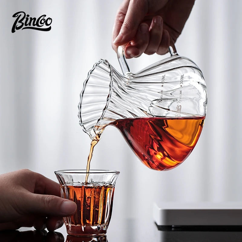 Bincoo Borosilicate Glass Pour Over Coffee Server Carafe Pour Over Coffee Server Qst