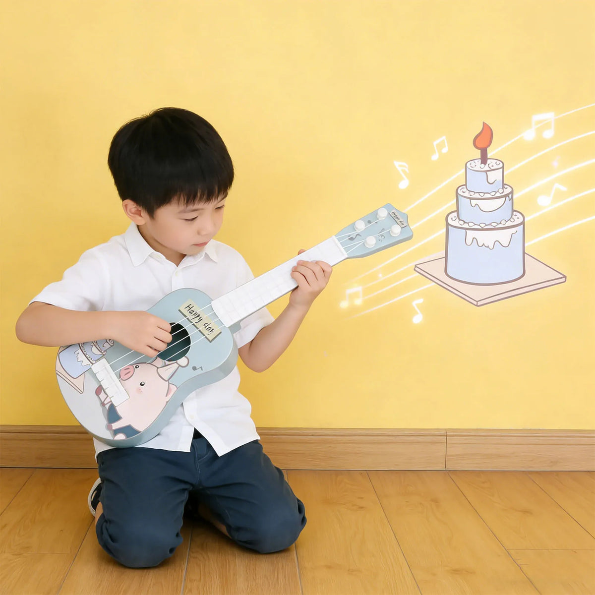 Kids Playable Ukulele Toy – Early Learning Music Instrument Kids Musical Toy Qst