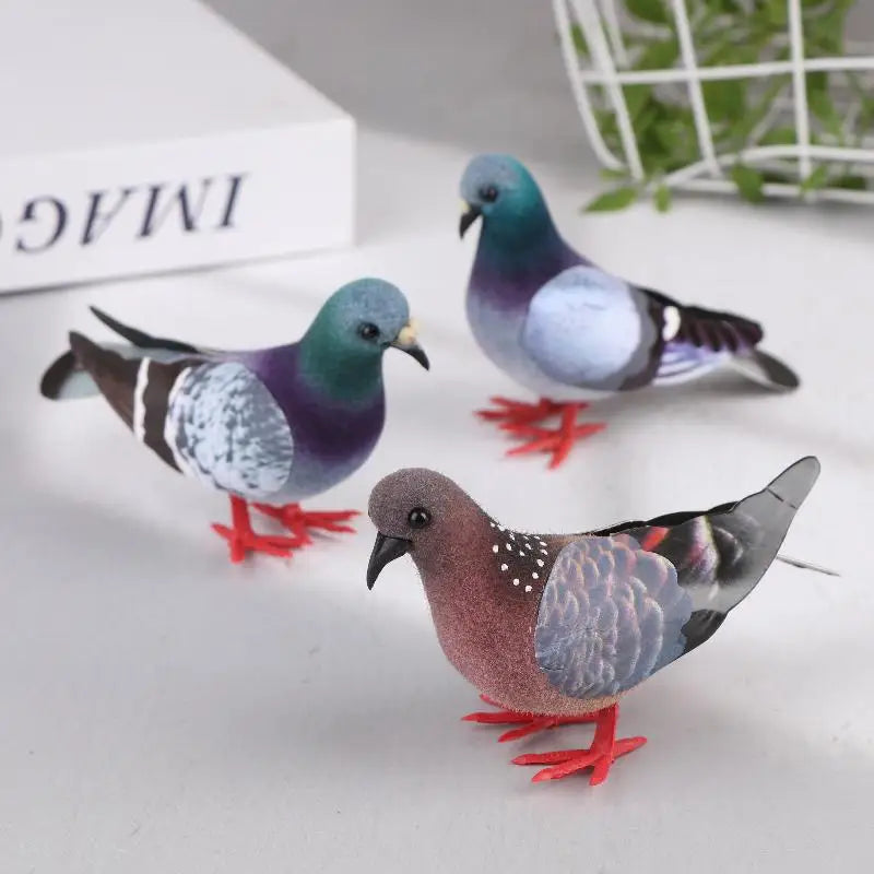 Artificial Dove Decor – Realistic Bird Prop for Photography Decorative Bird Figurine Qst
