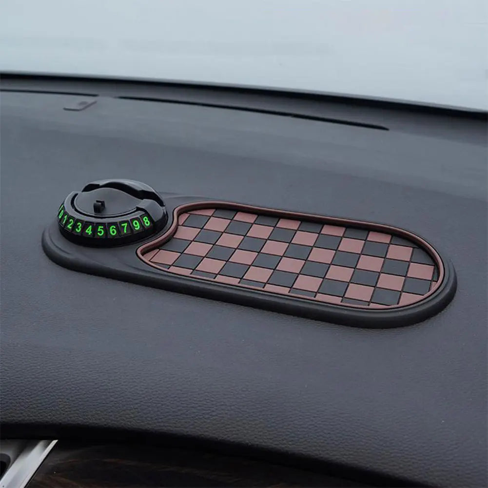Dashboard Non-Slip Silicone Pad Mat & Car Phone Holder Dashboard Organizer Mat Qme