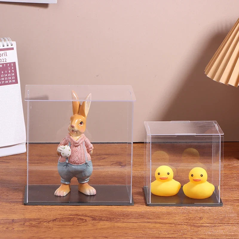 Transparent Acrylic Display Box – Dustproof Cabinet, 17 Sizes Acrylic Display Cabinet Qme