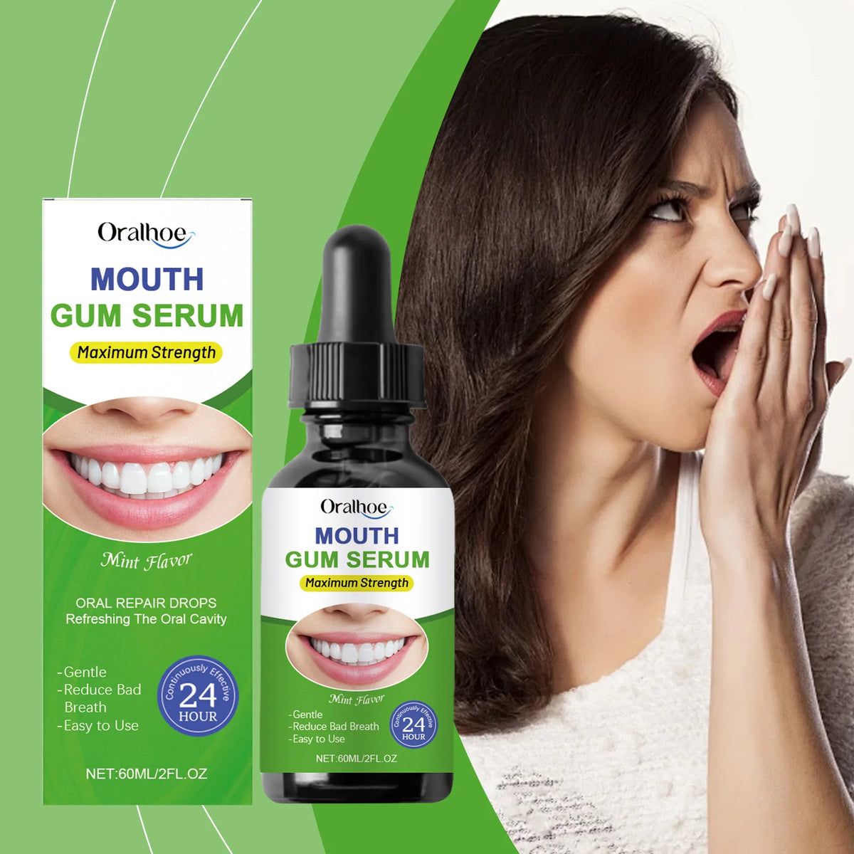 Oralhoe Gum Serum – Fresh Breath & Oral Hygiene Drops 60ml Oral Hygiene Serum Qst