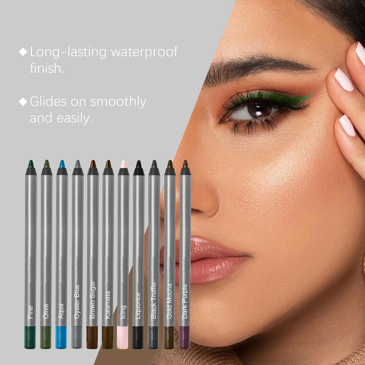 Zephoco Waterproof Gel Eyeliner Pencil – Smudge-Proof Gel Eyeliner Pencil Qst