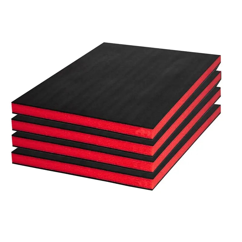 Toolbox Foam Inserts 4-Pack 16x12x1" – Hard Case Organizer Tool Case Foam Insert Qme Black Red