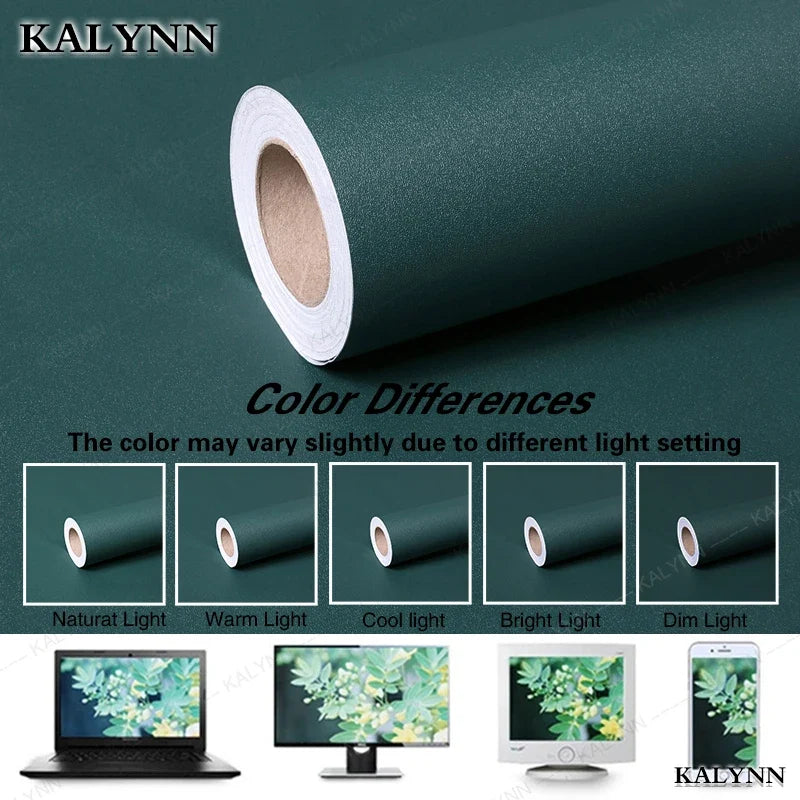 Black Matte Peel & Stick Wallpaper – Waterproof Vinyl Contact Paper Peel & Stick Wallpaper Qme