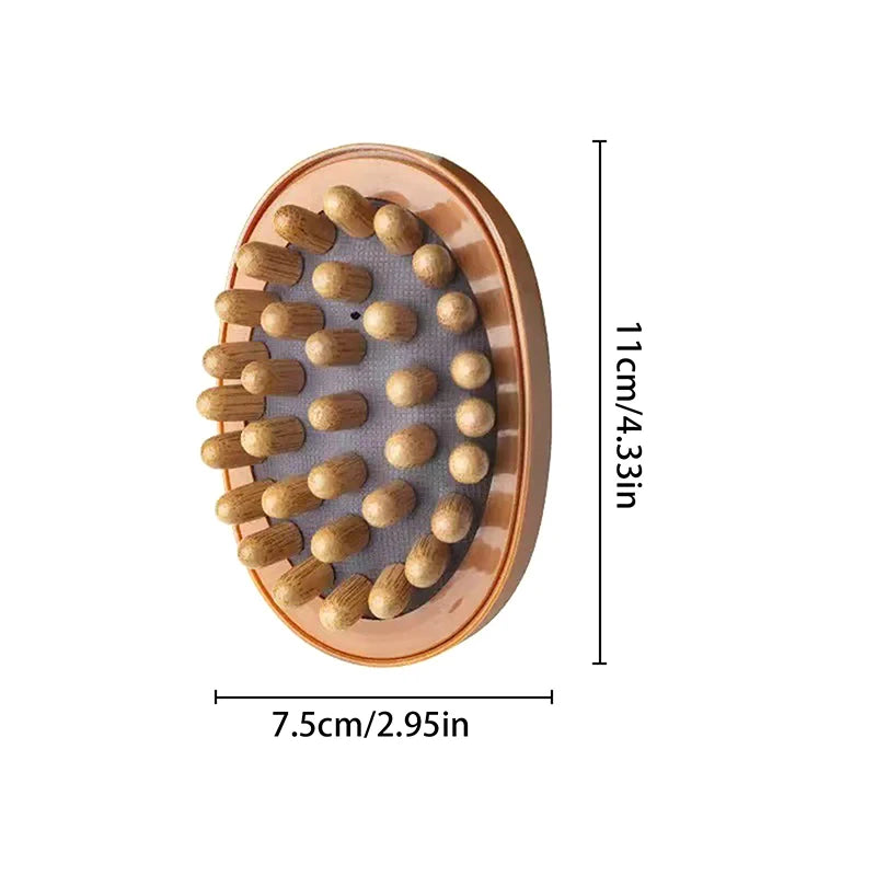 Wooden Handheld Body Massage Brush – Dry Brushing Tool Body Massage Brush Qst