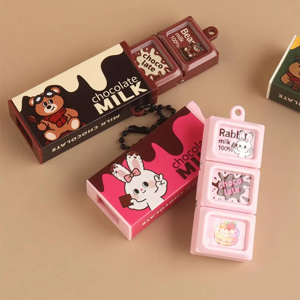Fidget Chocolate Keychain – Fun Simulated Sensory Clicker Toy Fidget Keychain Toy Qme