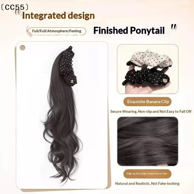 Claw Clip Ponytail Extension – Deep Wave Volume & Thickness Clip-On Hair Extension Qst