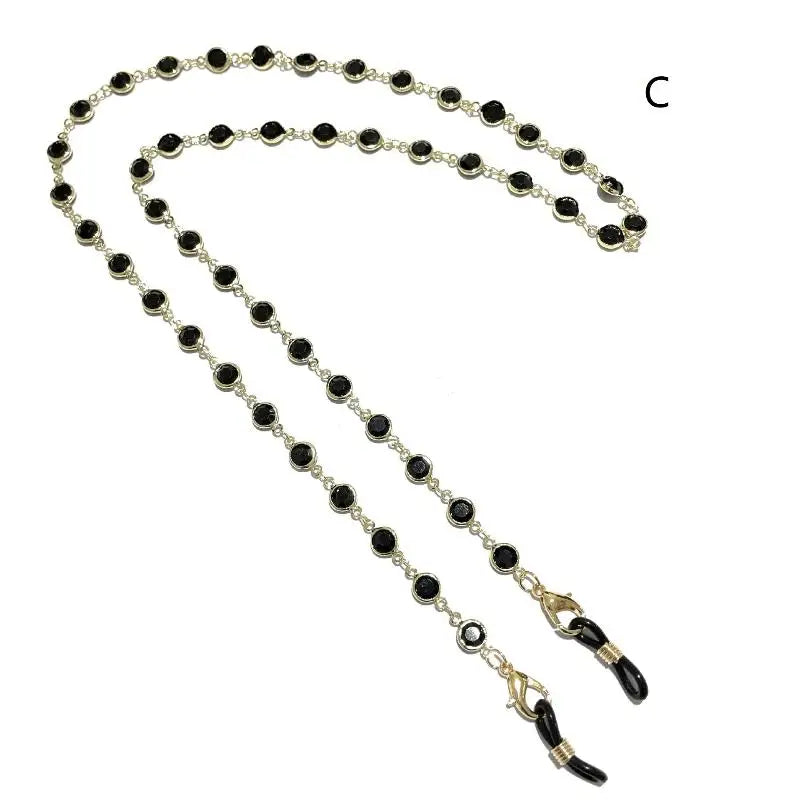 Rhinestone Eyeglass Chain – Beaded Sunglass Lanyard Jewelry Eyeglass Chain Qst C
