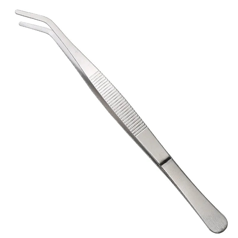 Stainless Steel Elbow Tweezers Aquarium Clip – Long Forceps Aquarium Tweezers Qme