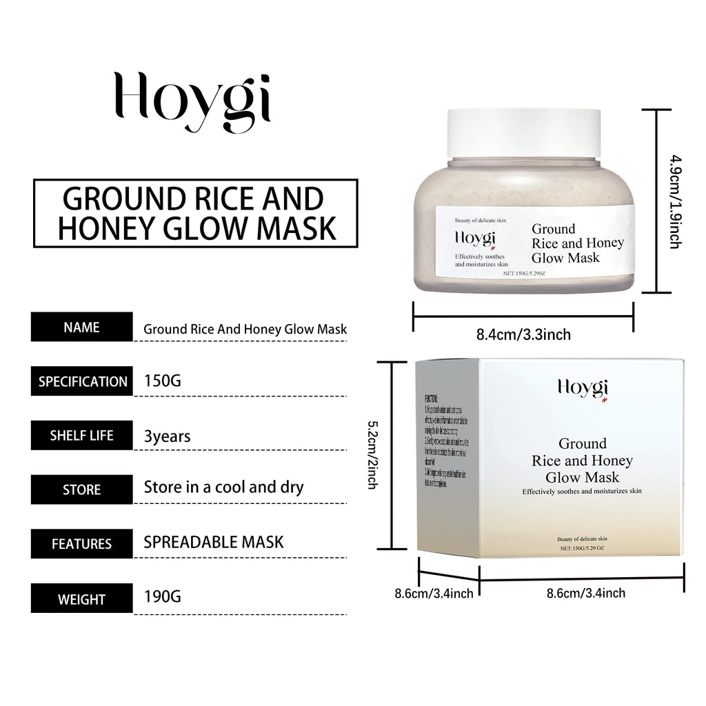 Hoygi Rice Raw Pulp Face Mask – Hydrating & Brightening Hydrating Face Mask Qst