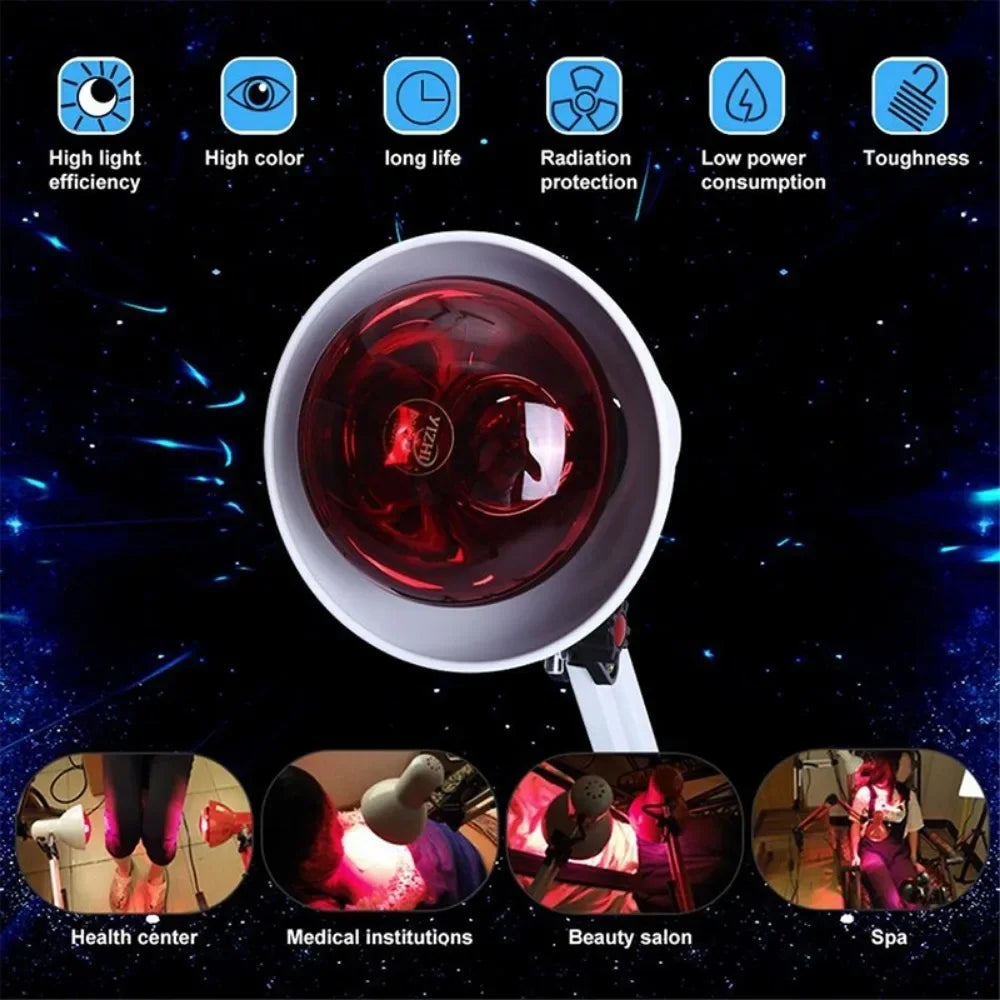 150W Infrared Light Therapy Lamp – E27 Heat Lamp 110-220V Infrared Therapy Lamp Qst