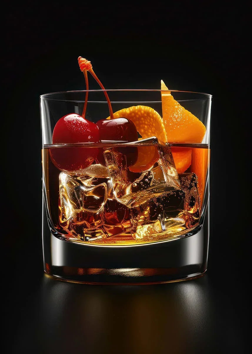 Modern Minimalist Wine & Cocktail Glass Canvas Wall Art Print Canvas Wall Art Qst 24 50x70cm Unframed