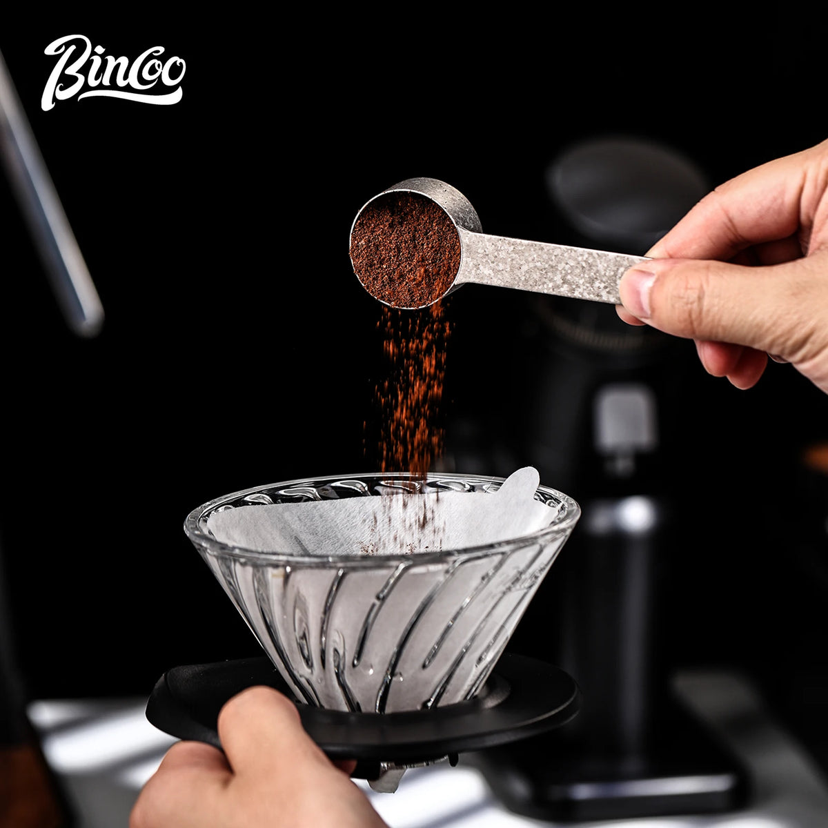 Bincoo Pure Titanium Coffee Scoop & Measuring Spoon Coffee Measuring Scoop Qst