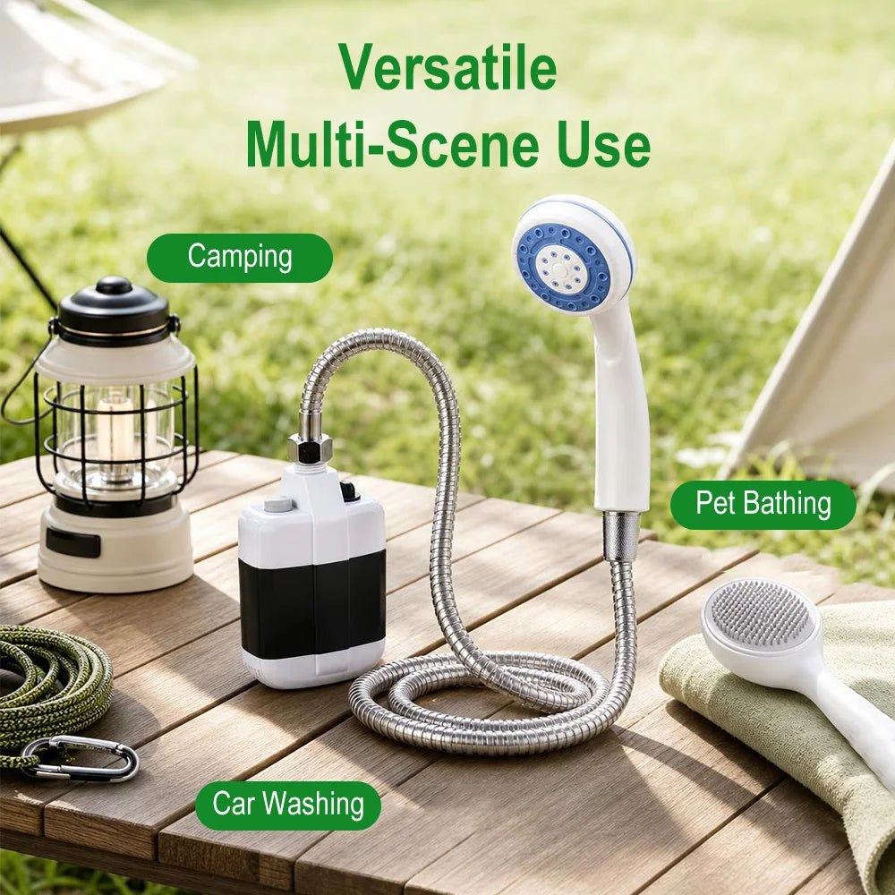 Portable Electric Camping Shower Pump – USB Rechargeable Camping Shower Pump Qst