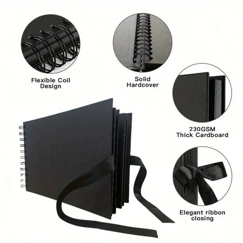 DIY Scrapbook Photo Album 40 Pages – Large Capacity Keepsake DIY Scrapbook Album Qme