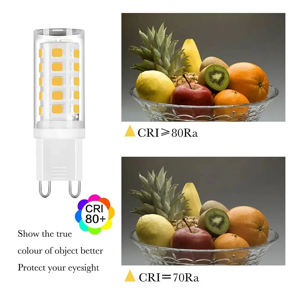 G9 LED Corn Bulb Warm Cool White 220V-240V – 10 Pack LED Light Bulb Qme