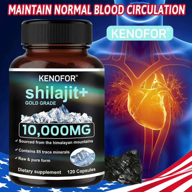 Himalayan Gold Grade Shilajit Capsules – Fulvic Acid & Minerals Mineral Supplement Qst