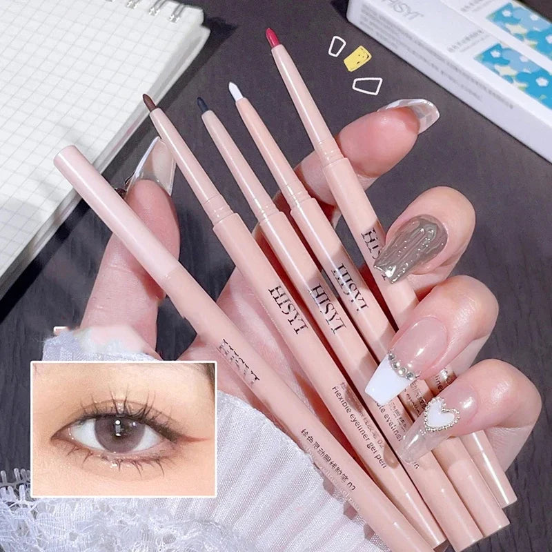 Matte Gel Eyeliner Pencil – Ultra-Fine, Long-Lasting, Quick Dry Gel Eyeliner Pencil Qme