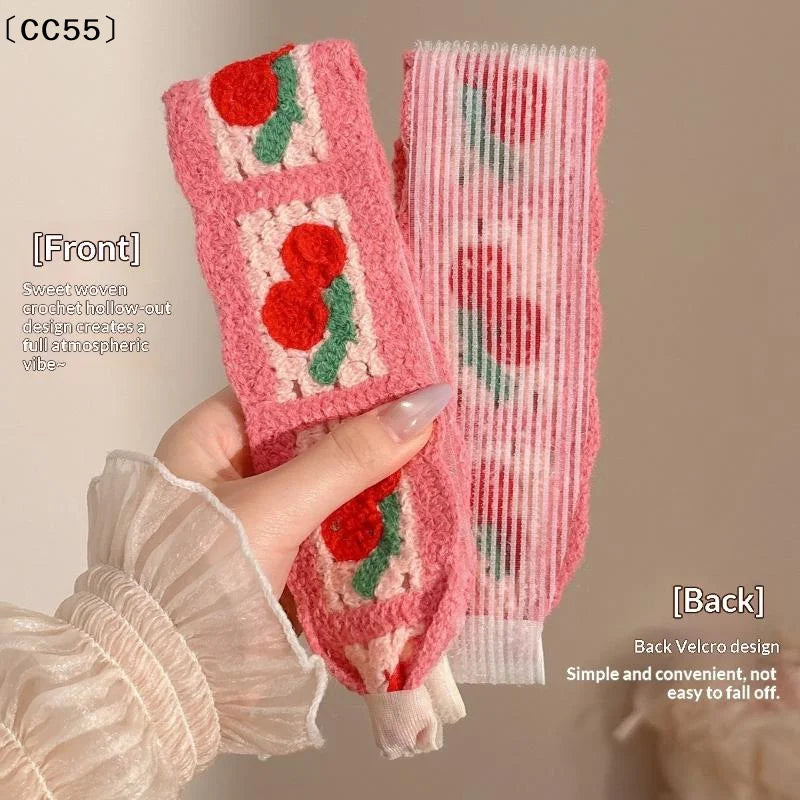 Knitted Flower Print Headband for Women – Colorful Hair Band Knitted Hair Headband Qst