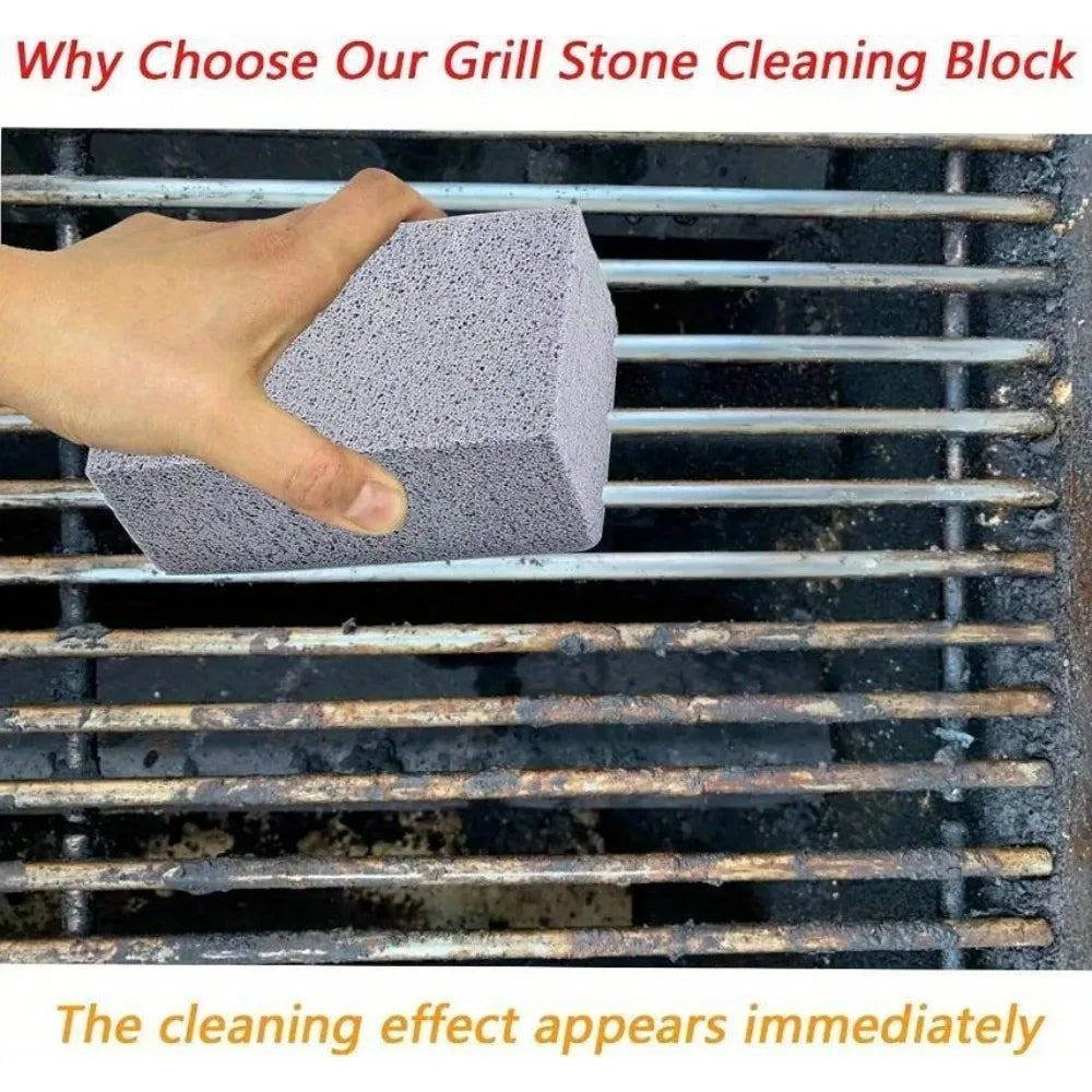 BBQ Grill Cleaning Pumice Stone Brick Set of 5 | Grease Remover Grill Cleaning Brick Qme