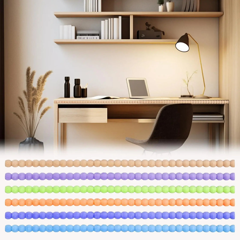 Unfinished Beech Half Bead Wood Trim Molding Strips – 10 Pcs Wood Trim Molding Qme